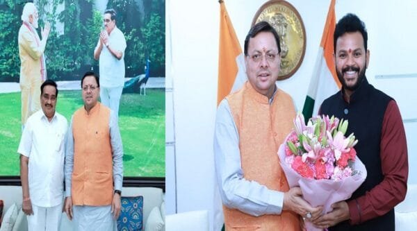 नागरिक उड्डयन और जल शक्ति मंत्री से मिले मुख्यमंत्री पुष्कर सिंह धामी